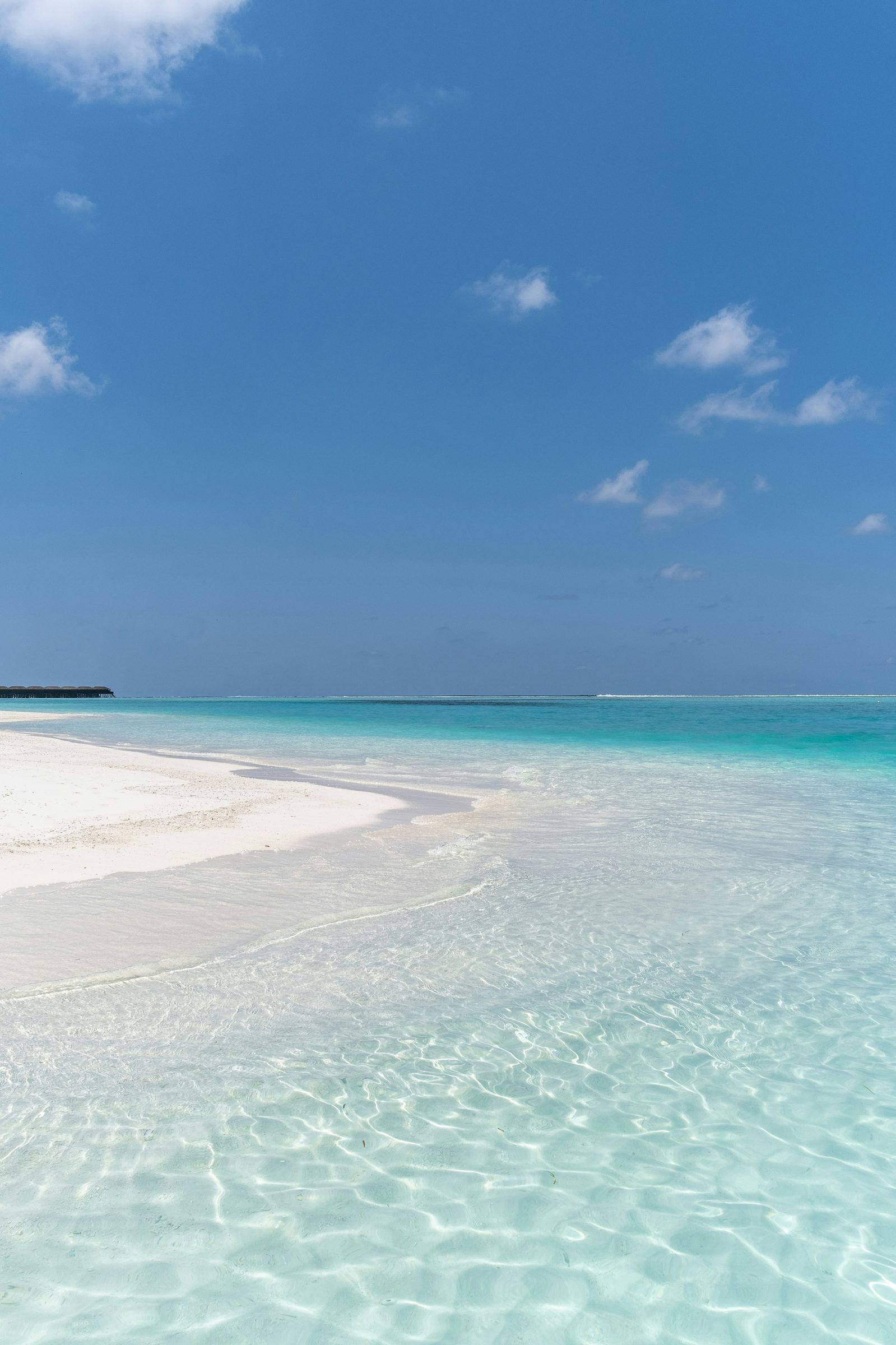 Glass-clear water along an empty beach, Turks and Caicos, Caribbean