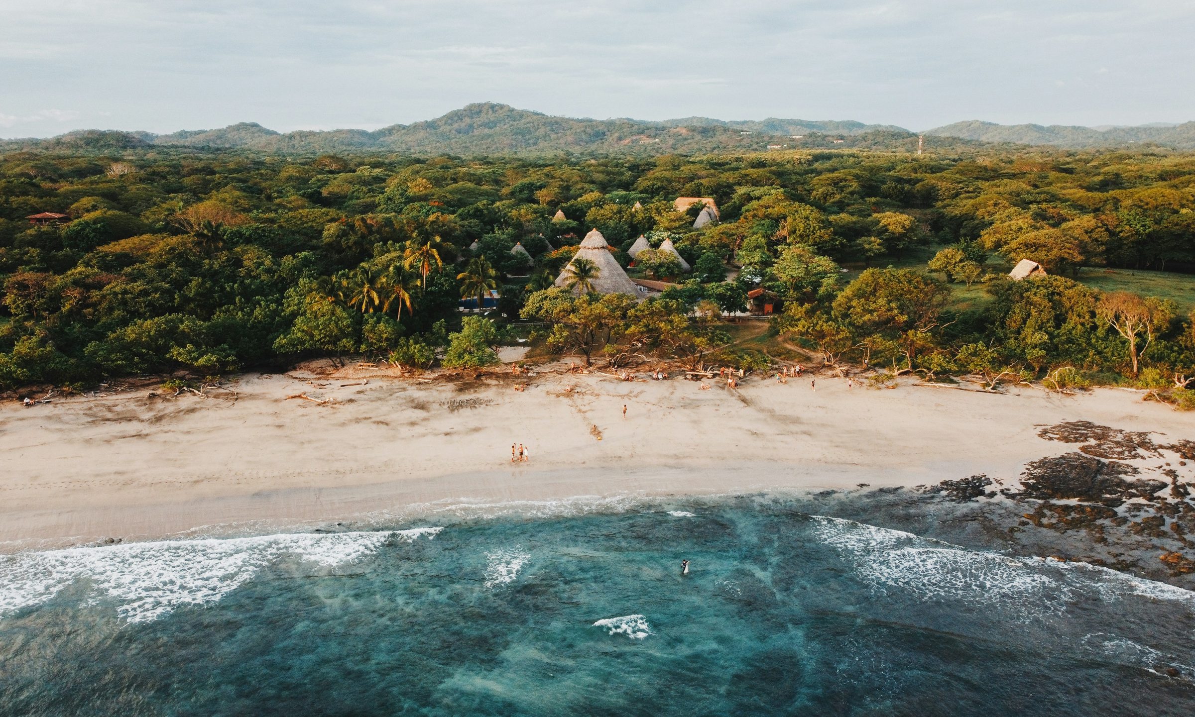The surf coast and beach at Santa Teresa, Costa Rica