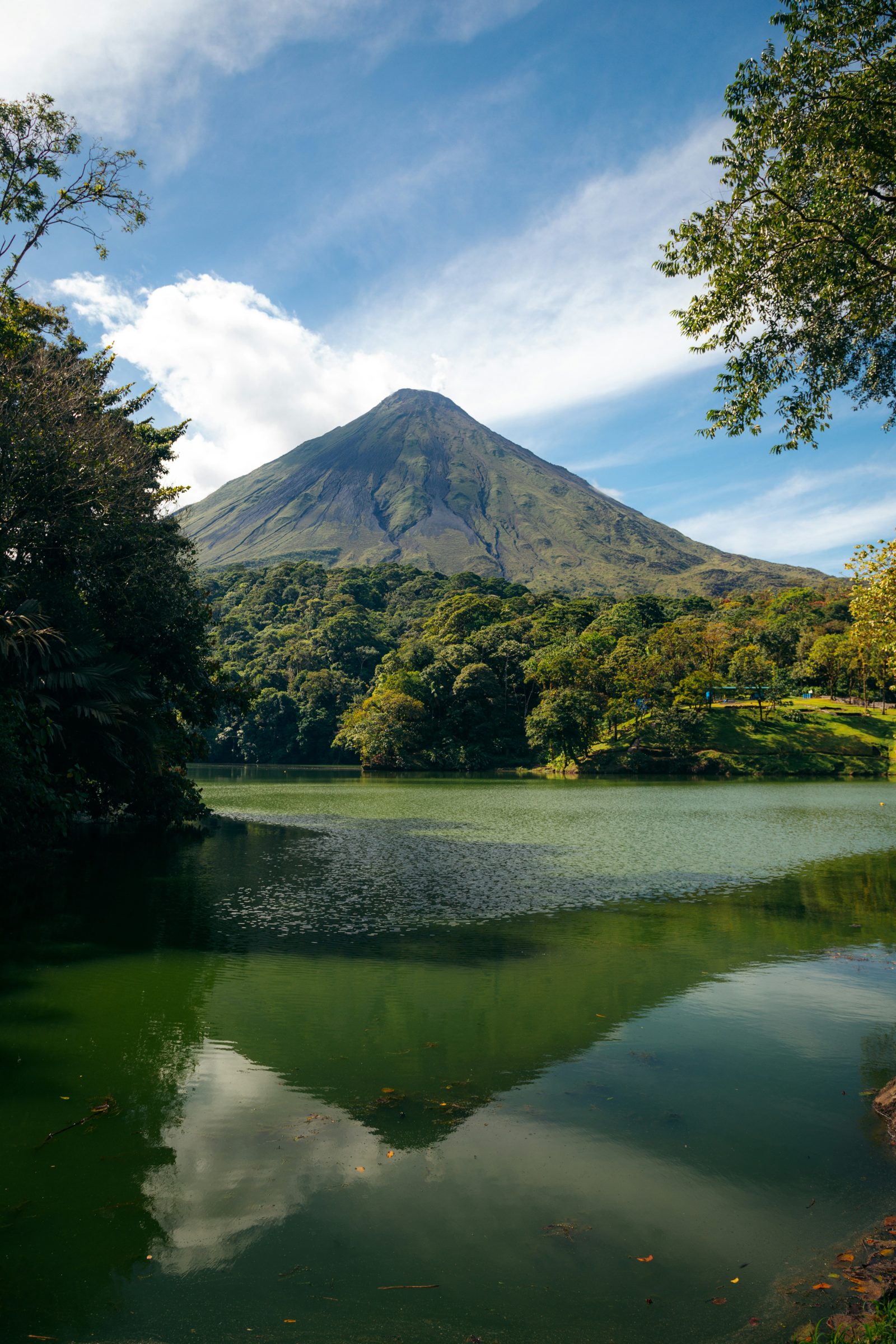 Arenal Volcano reflected in a lake, Costa Rica