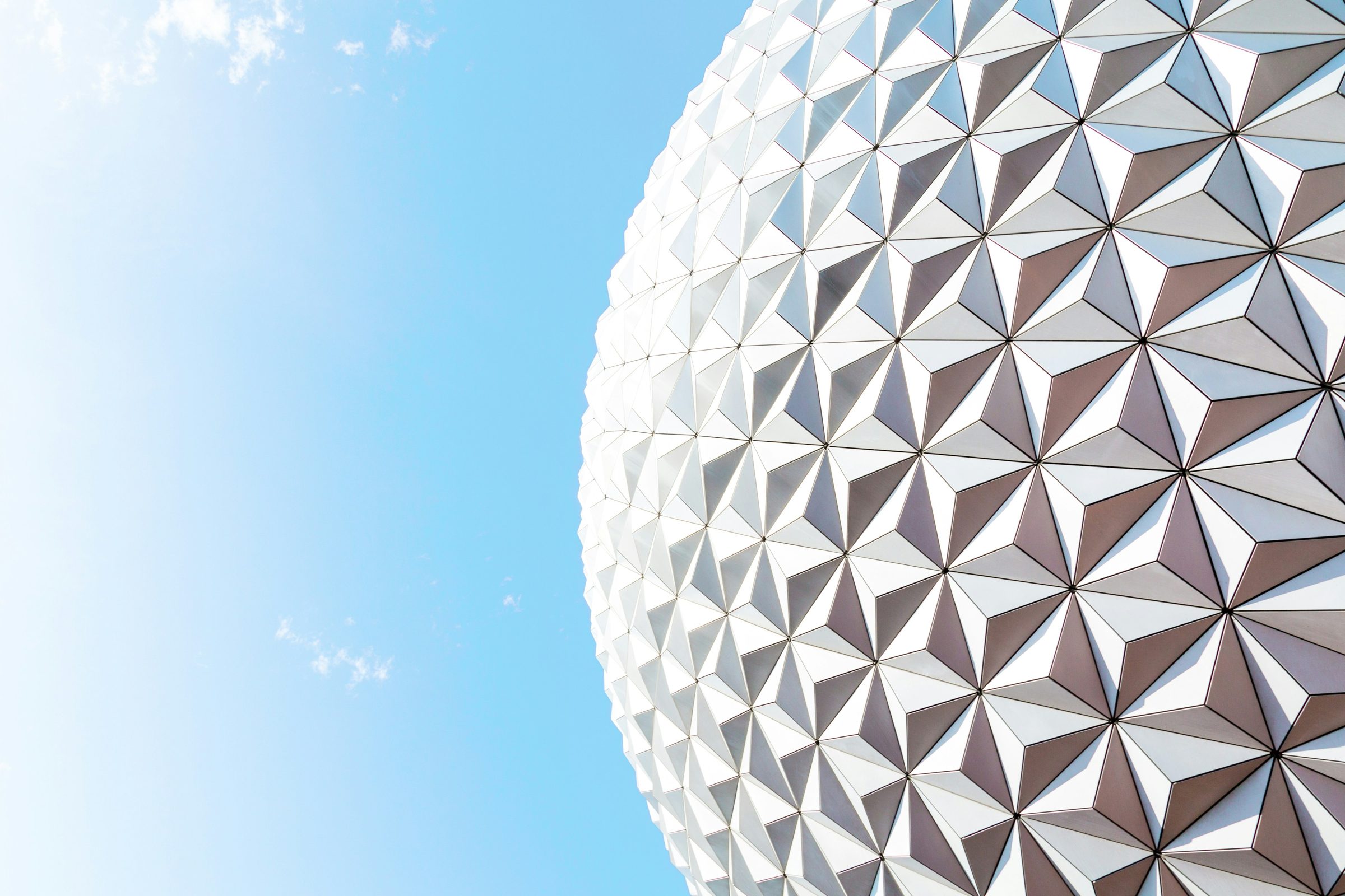 Spaceship Earth, the iconic geodesic sphere at EPCOT, Walt Disney World, Orlando
