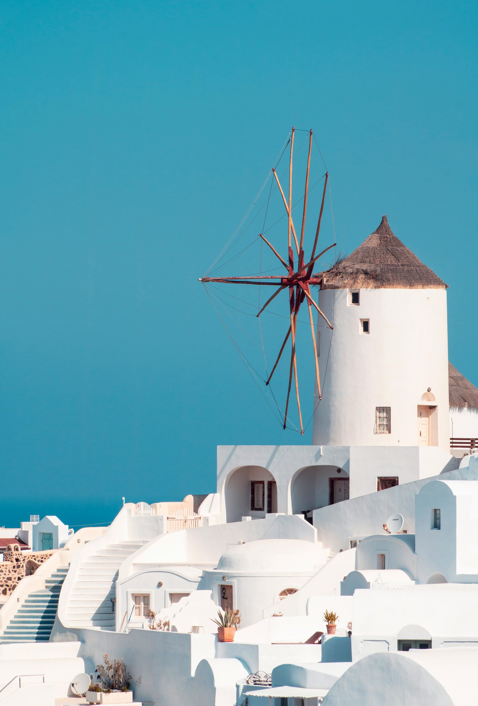 A whitewashed windmill, Mykonos, Greece