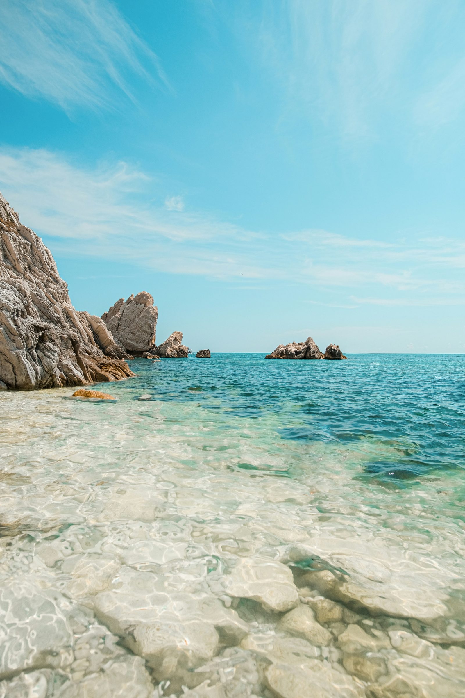 A clear-water cove in southern Italy