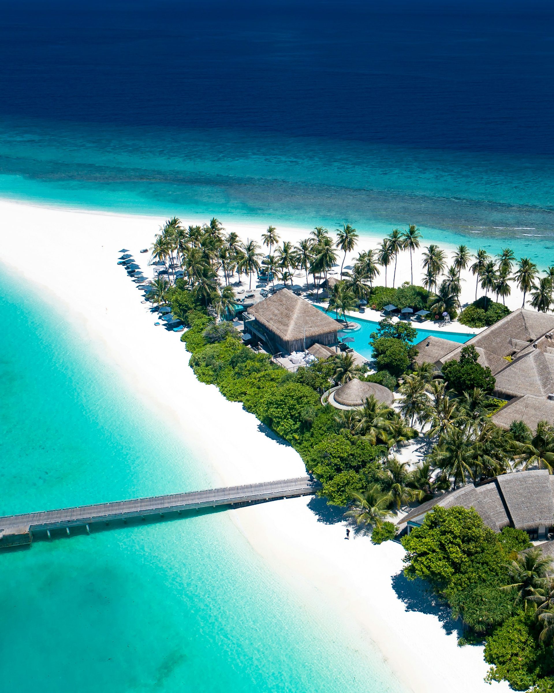A clear island lagoon