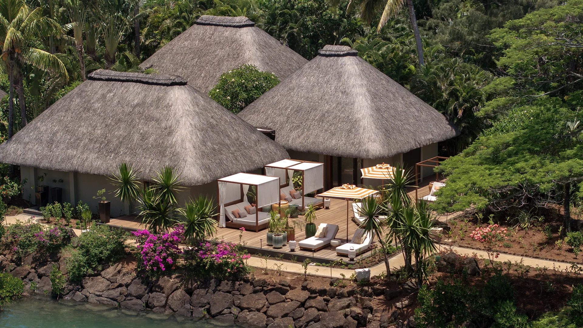 The spa pavilion and gardens, Four Seasons Resort Mauritius at Anahita