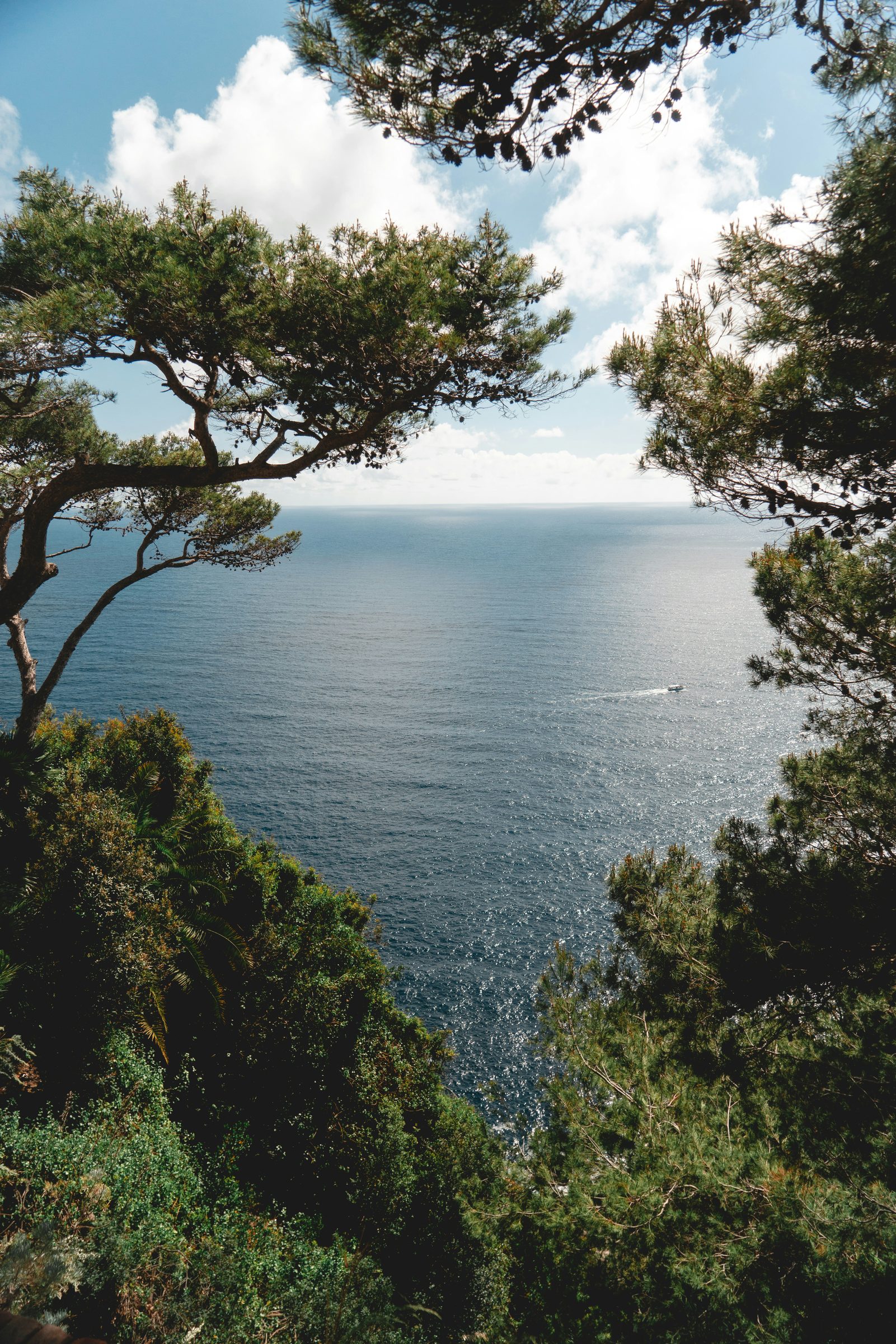 Amalfi Coast cliffs and sea